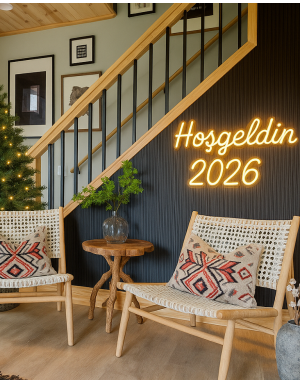 Hoşgeldin 2026 Neon Tabela