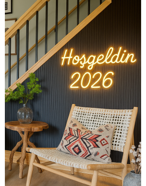 Hoşgeldin 2026 Neon Tabela