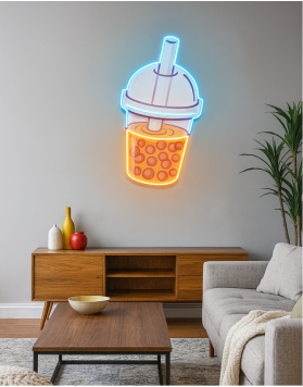 Bubble Tea UV Baskı Neon Tabela