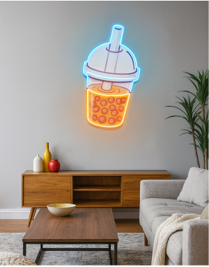 Bubble Tea UV Baskı Neon Tabela